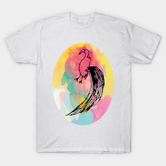 Peacock Abstract T-Shirt by jhsells98